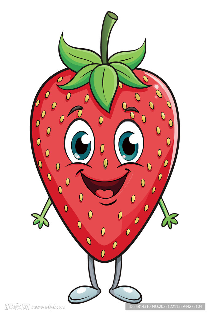 可爱草莓卡通形象