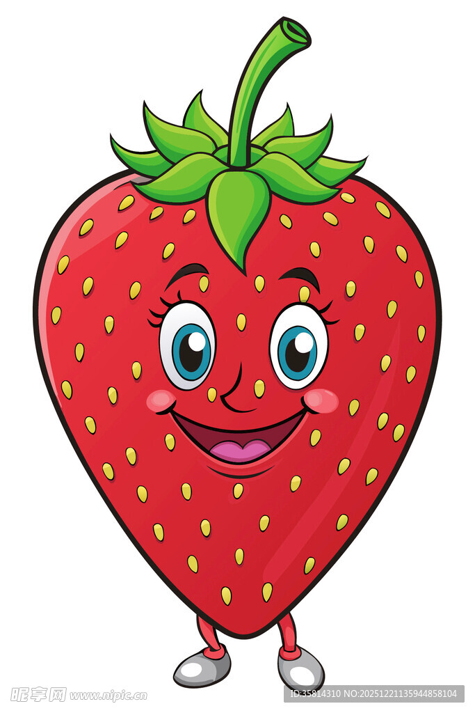 可爱草莓卡通形象