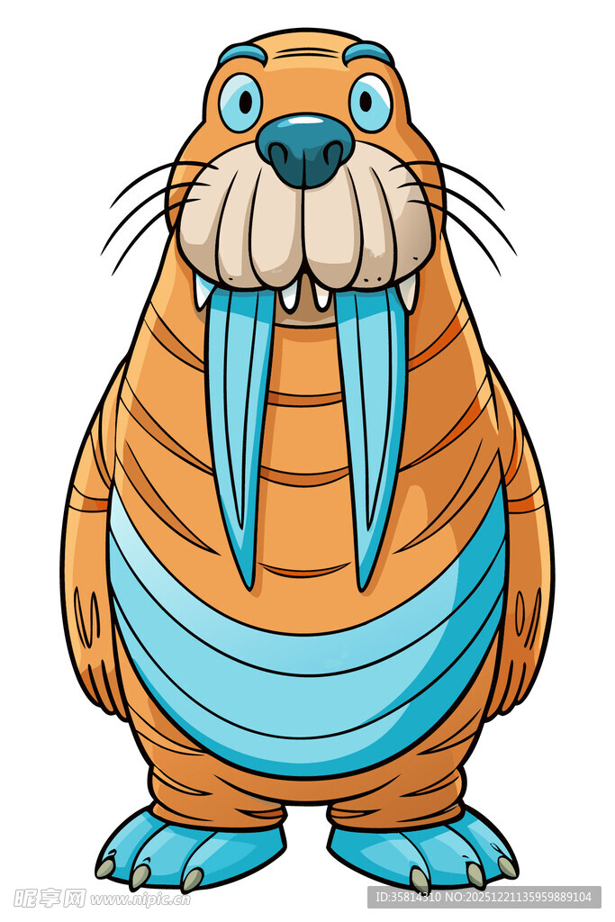 可爱海象卡通形象