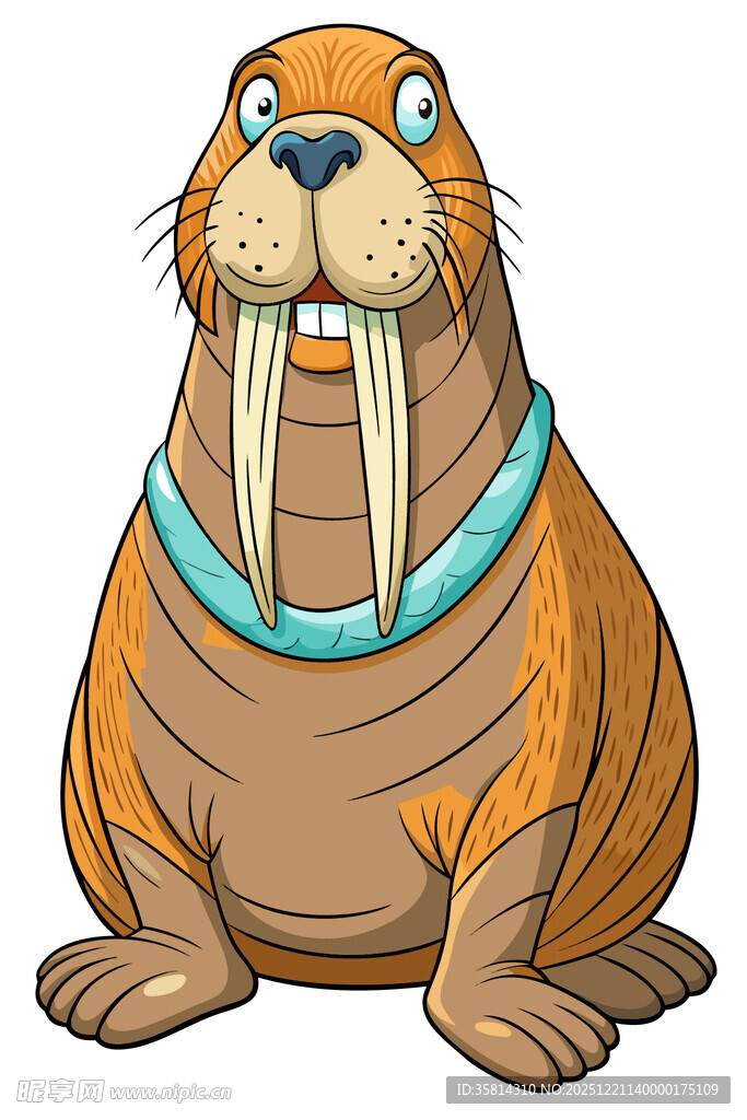 可爱海象卡通形象