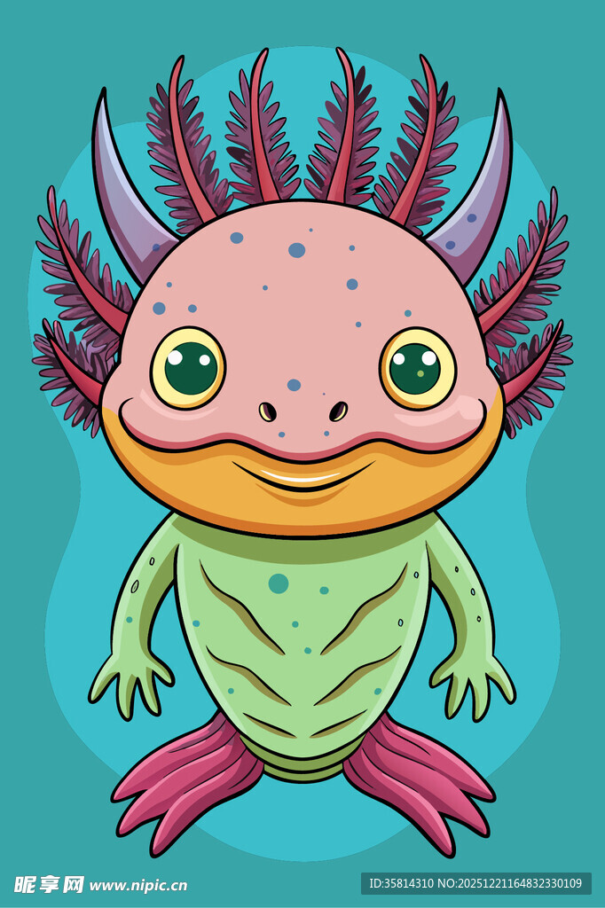 可爱卡通外星小生物