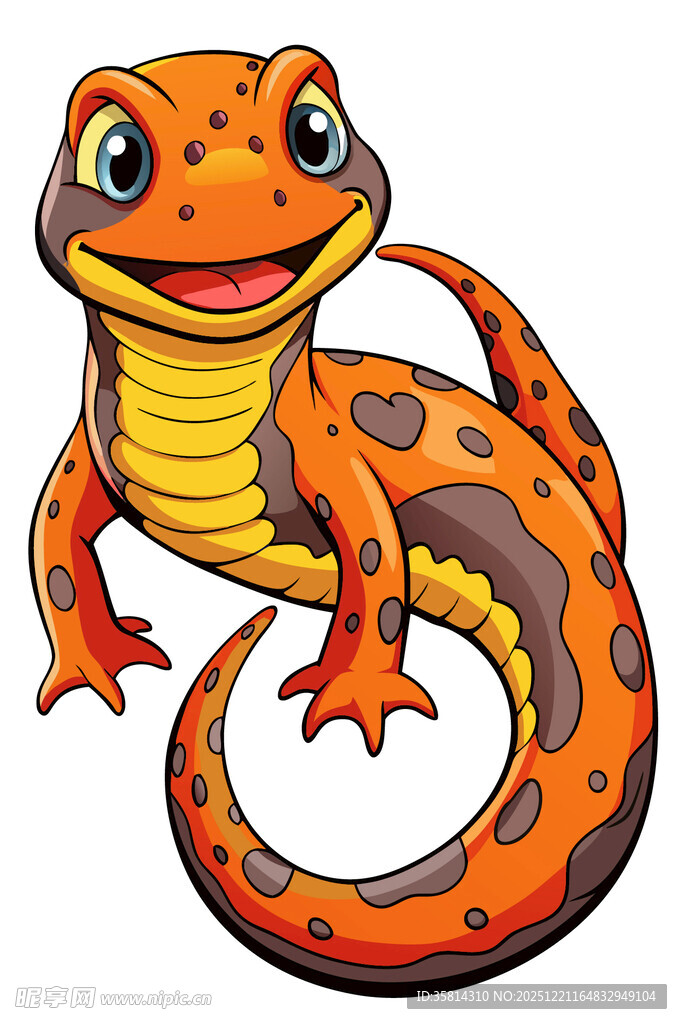 可爱卡通壁虎形象