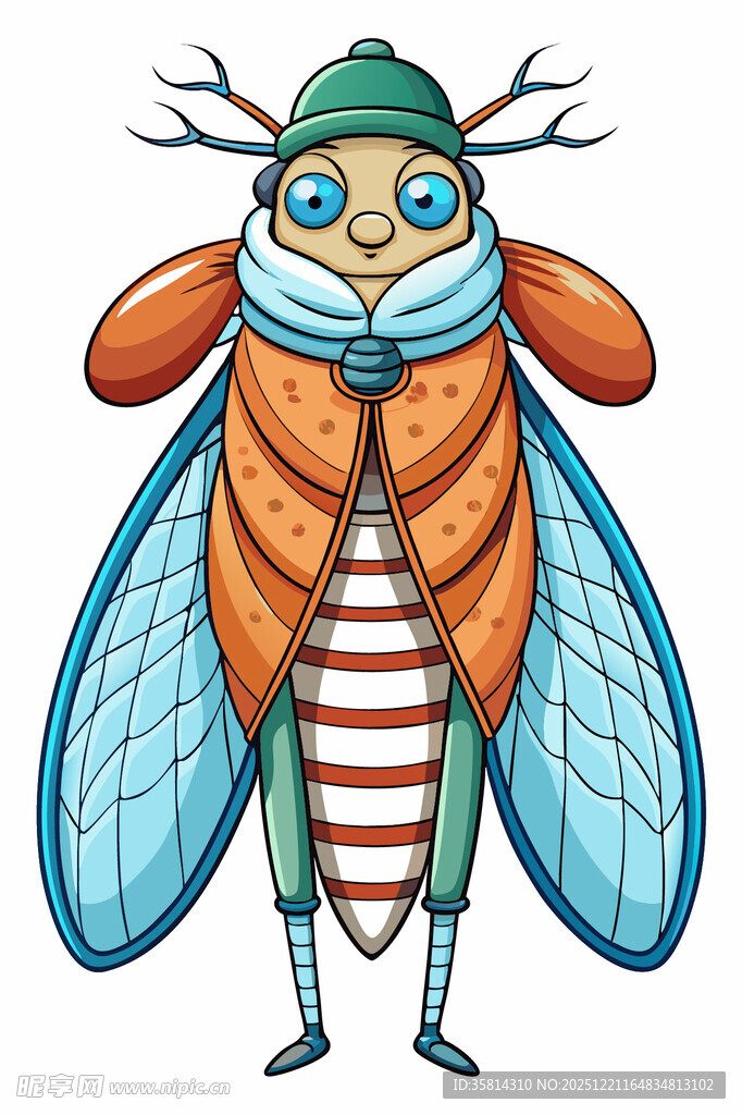 卡通形象的奇特昆虫