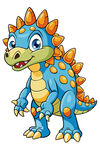 可爱蓝色恐龙卡通形象