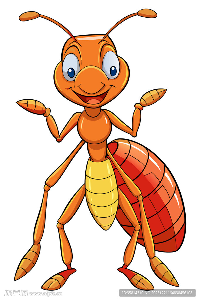 可爱卡通蚂蚁形象展示