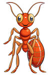 可爱卡通红蚂蚁形象