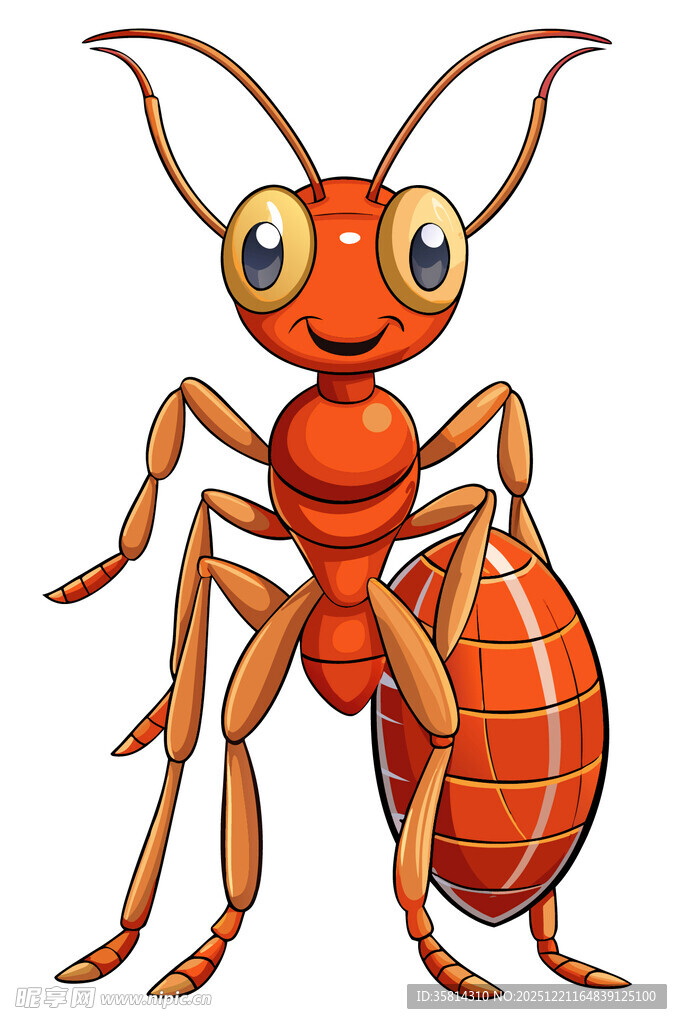 可爱卡通红蚂蚁形象