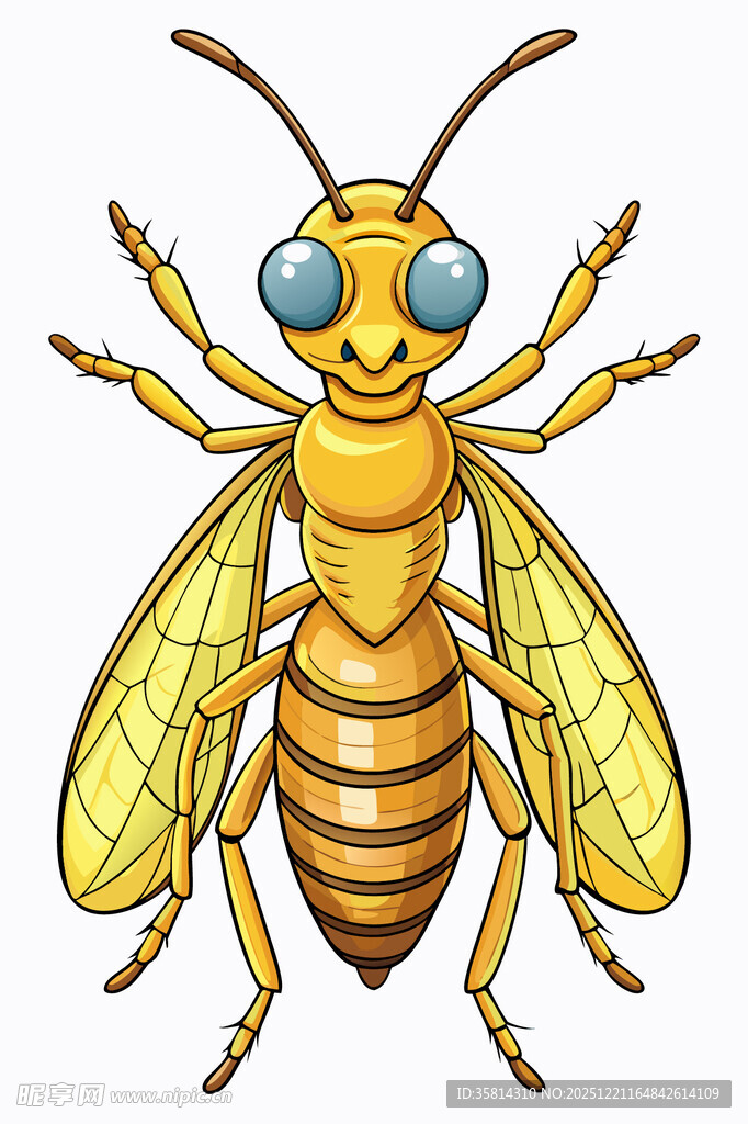 卡通形象大黄蜂插画