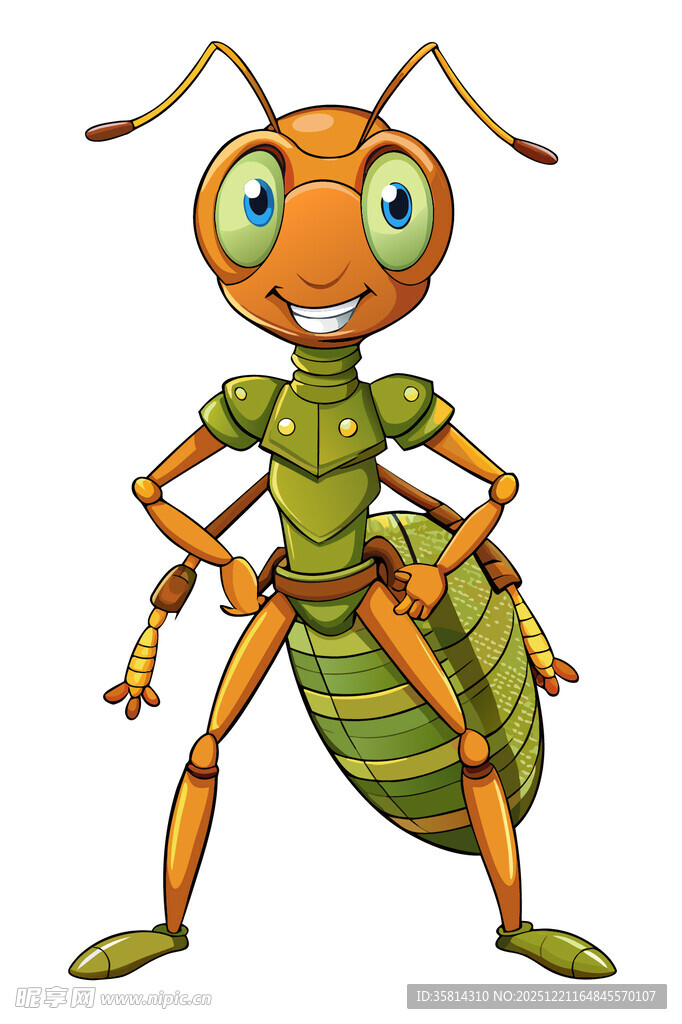 可爱拟人化蚂蚁卡通形象