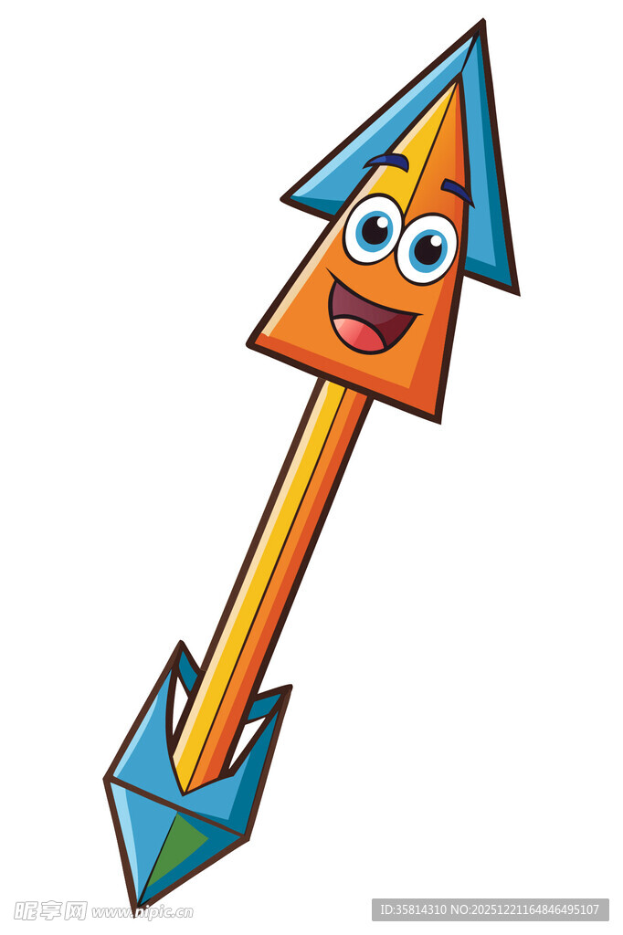 可爱卡通箭头形象