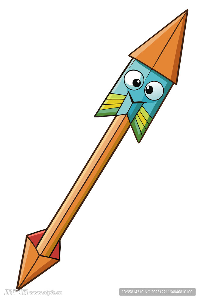 卡通风格彩色小火箭