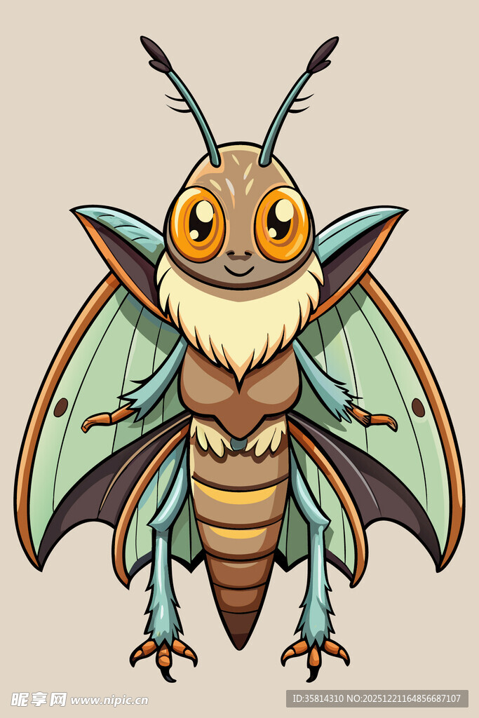 可爱昆虫卡通形象