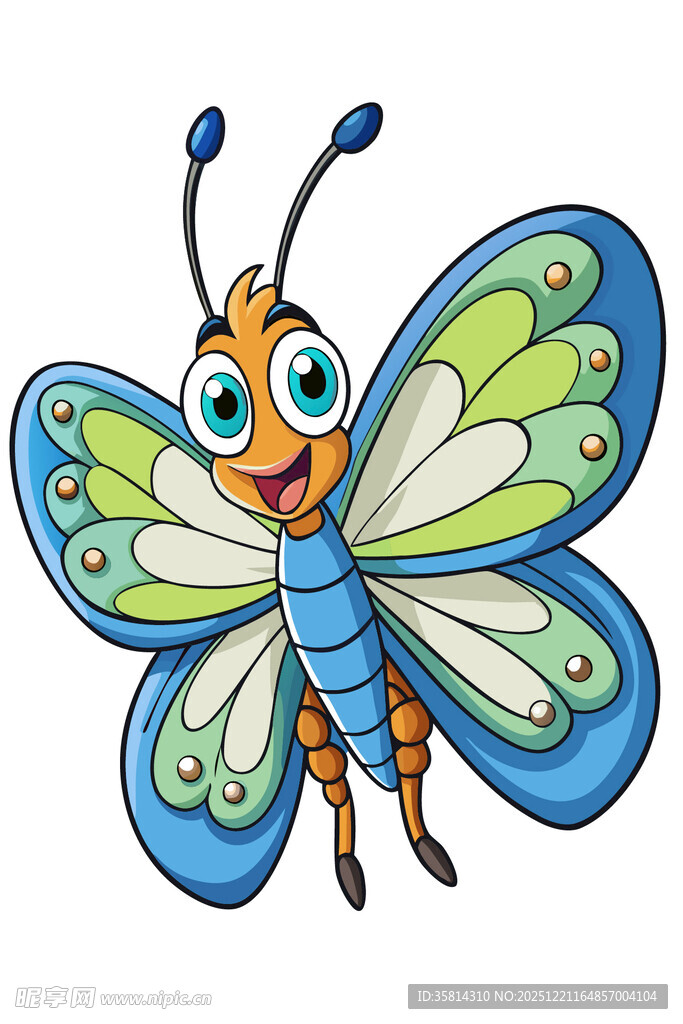 可爱卡通蝴蝶形象