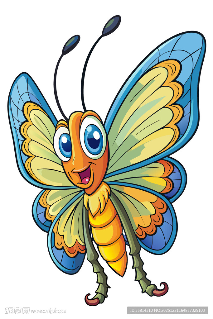 可爱卡通蝴蝶形象