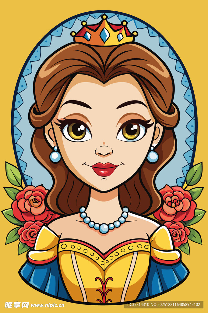 美丽的迪士尼公主贝儿