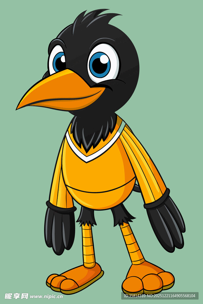 卡通形象的彩色小鸟