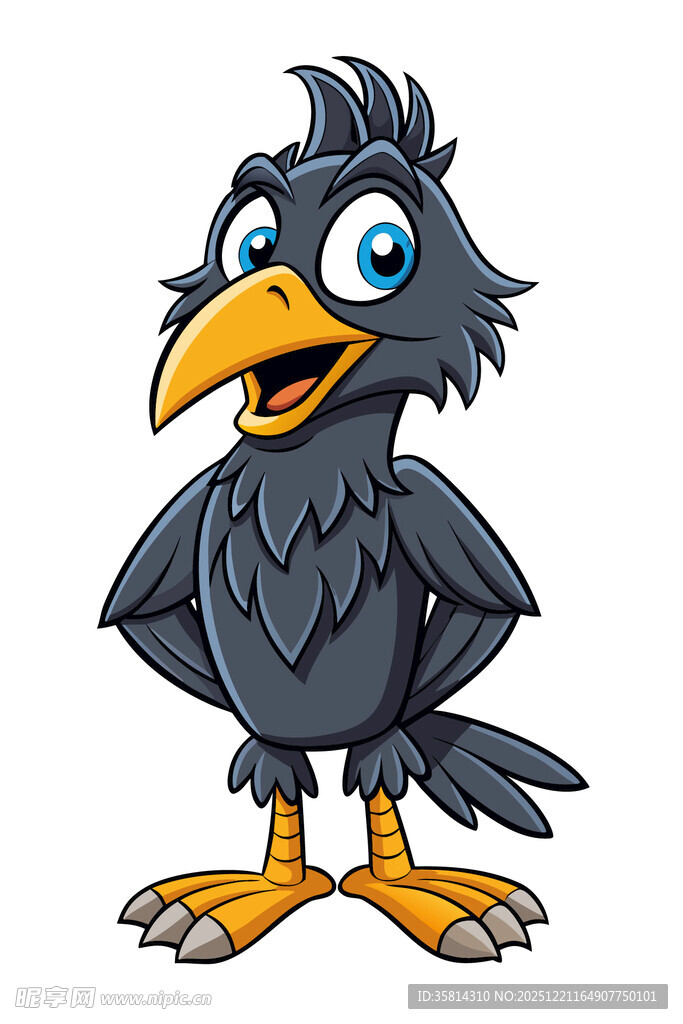 可爱卡通乌鸦形象