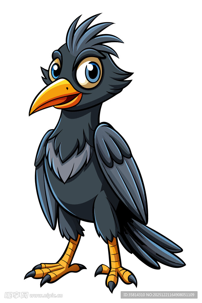 可爱卡通乌鸦形象