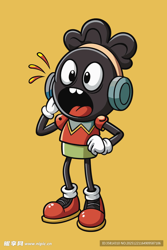 卡通嘻哈风小老鼠形象