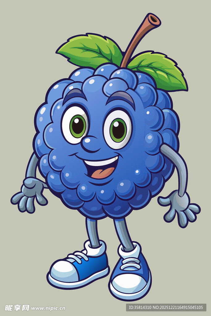 可爱蓝莓卡通形象
