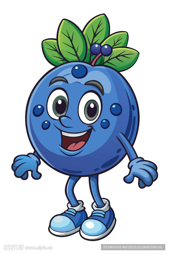 可爱蓝莓卡通形象