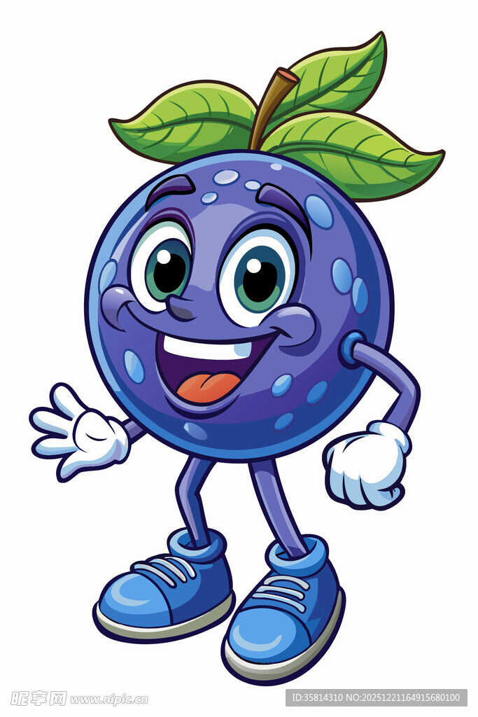 可爱蓝莓卡通形象