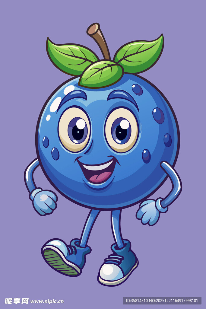可爱蓝莓卡通形象