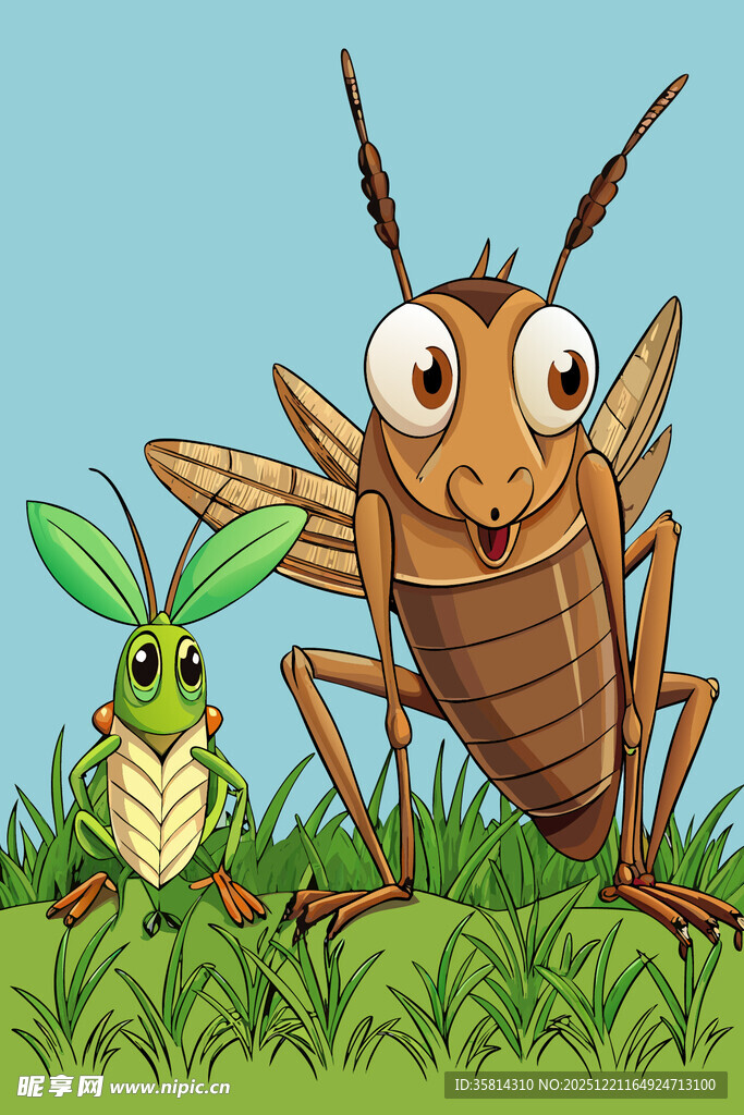 草地上的大小昆虫