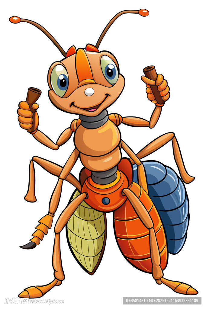 可爱拟人蚂蚁形象