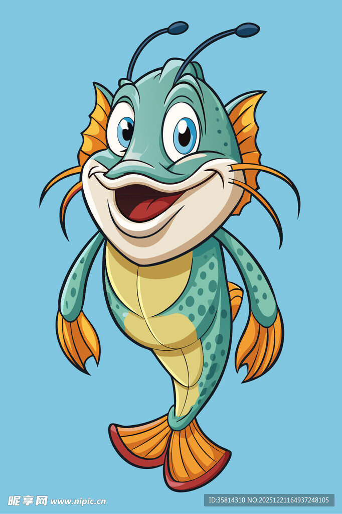可爱卡通小鱼形象