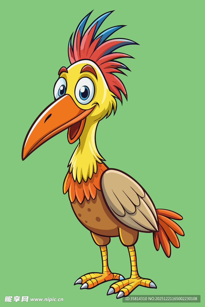 彩色卡通鸟形象