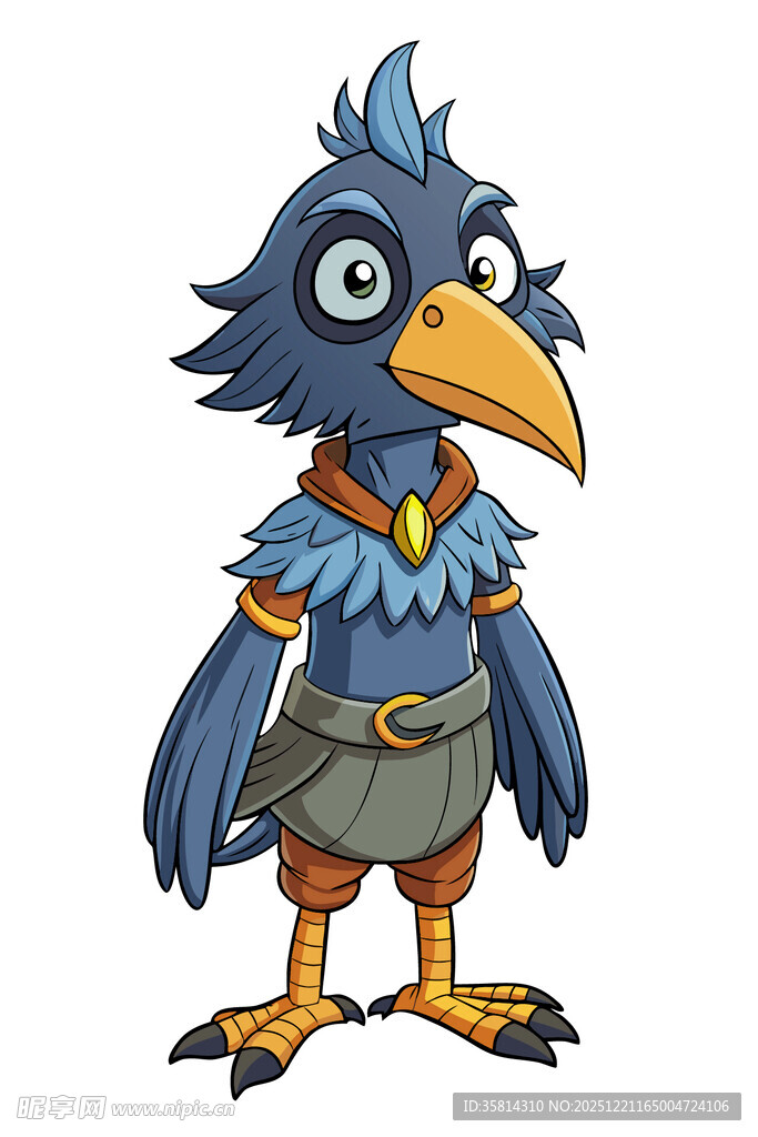 卡通装扮乌鸦形象