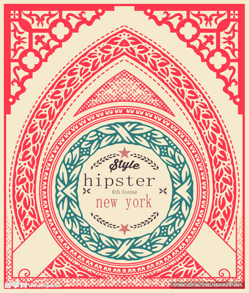 复古风婚礼装饰图案设计