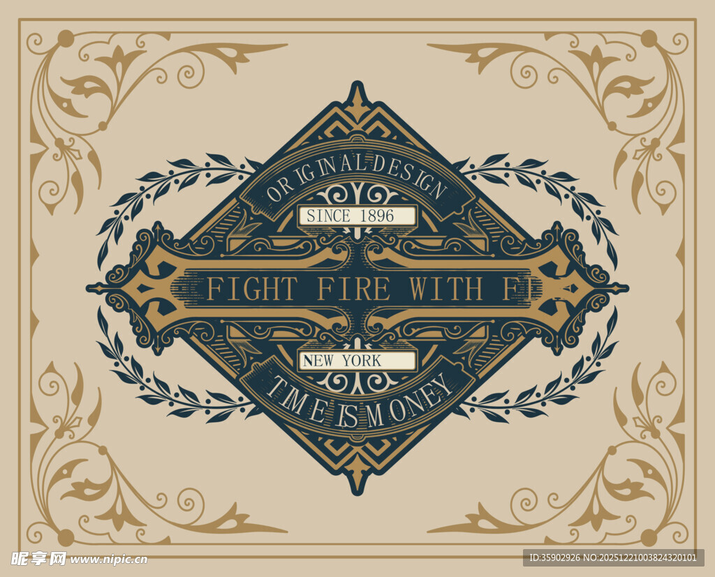 复古华丽几何图案地毯设计