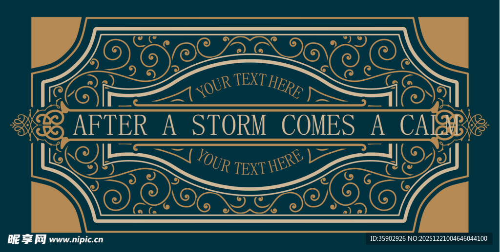 复古风格装饰性标签设计