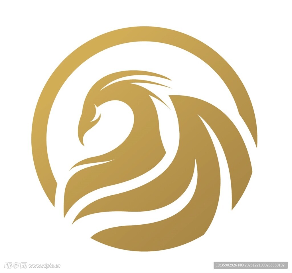 金色凤凰标志设计