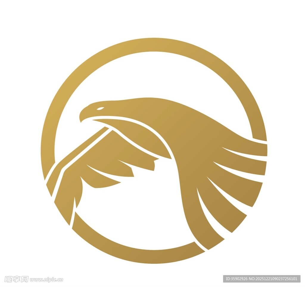 金色飞鹰标志设计