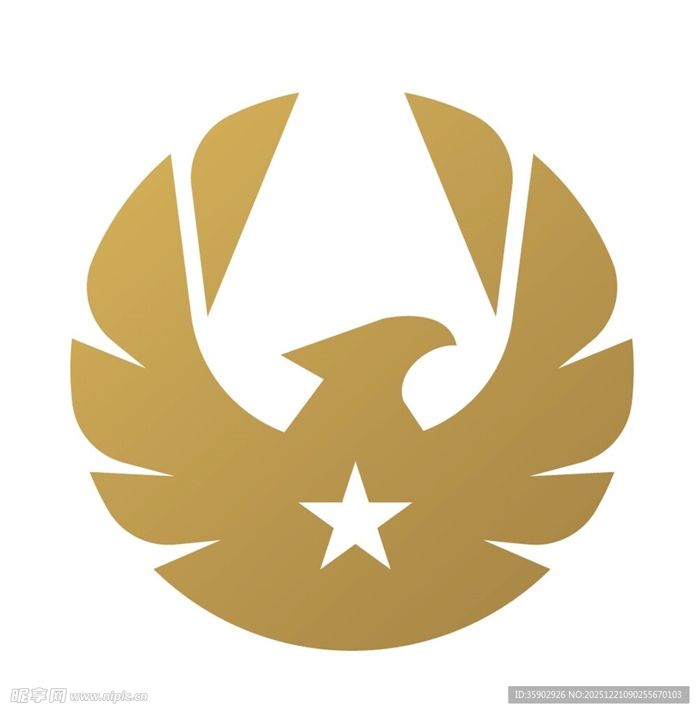 金色鹰形标志