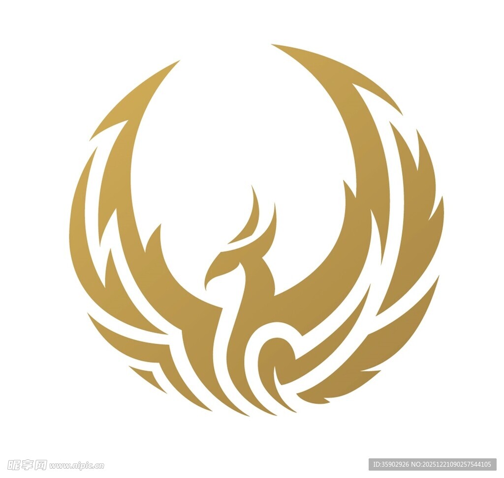 金色凤凰标志图案