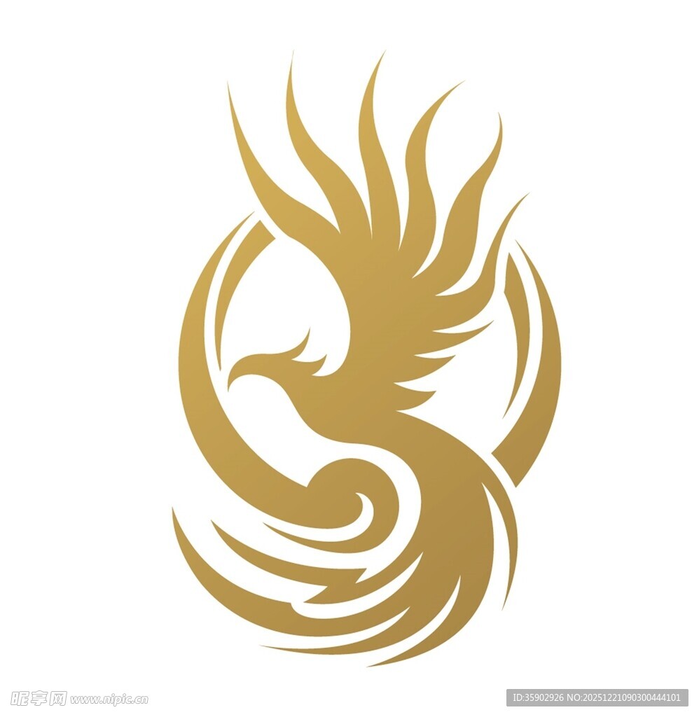 金色凤凰标志设计