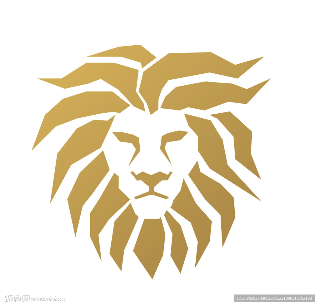 金色狮子头标志图案