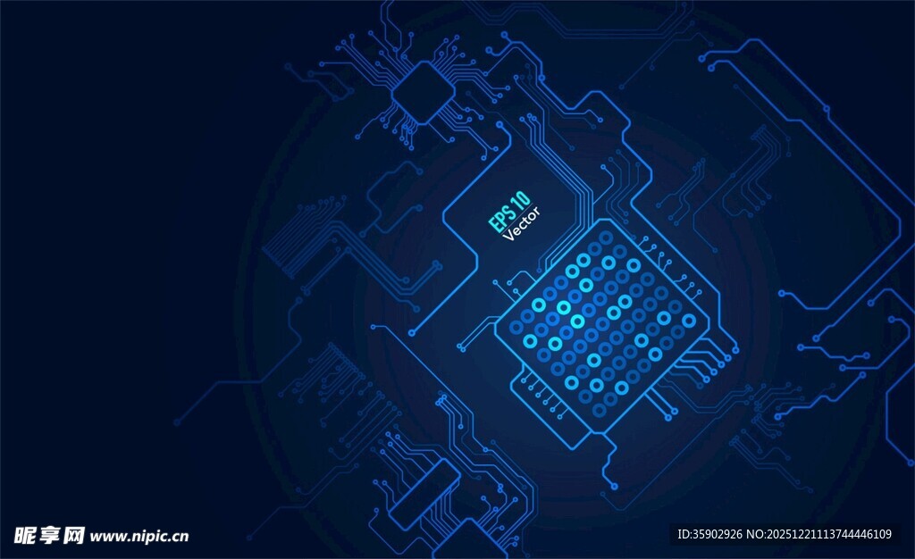 科技感密码锁图案设计