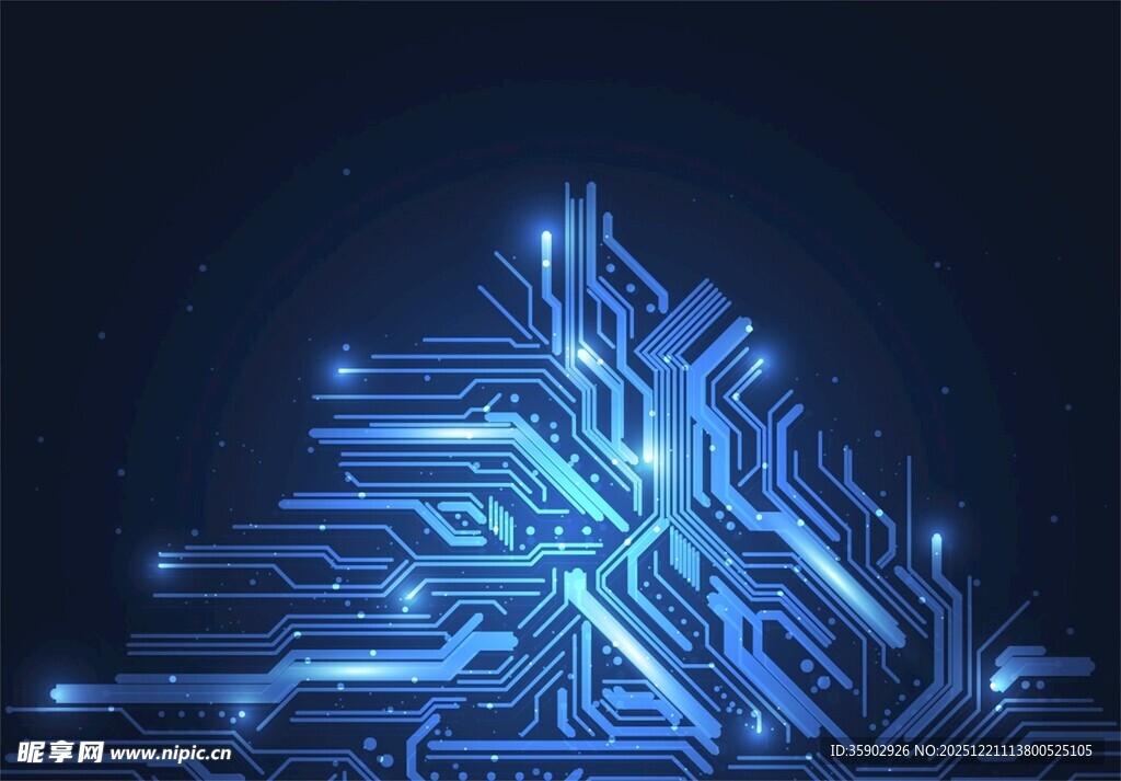 科技感电路板抽象图案