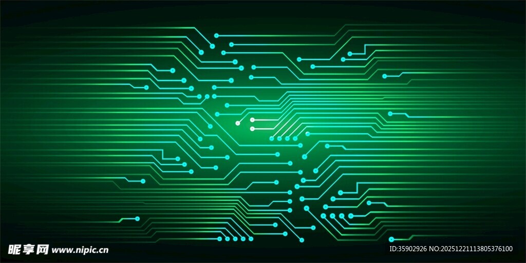 绿色电路板背景纹理