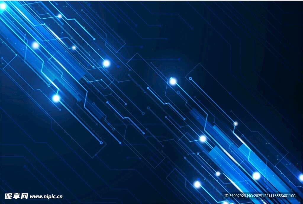 蓝色科技光线背景图