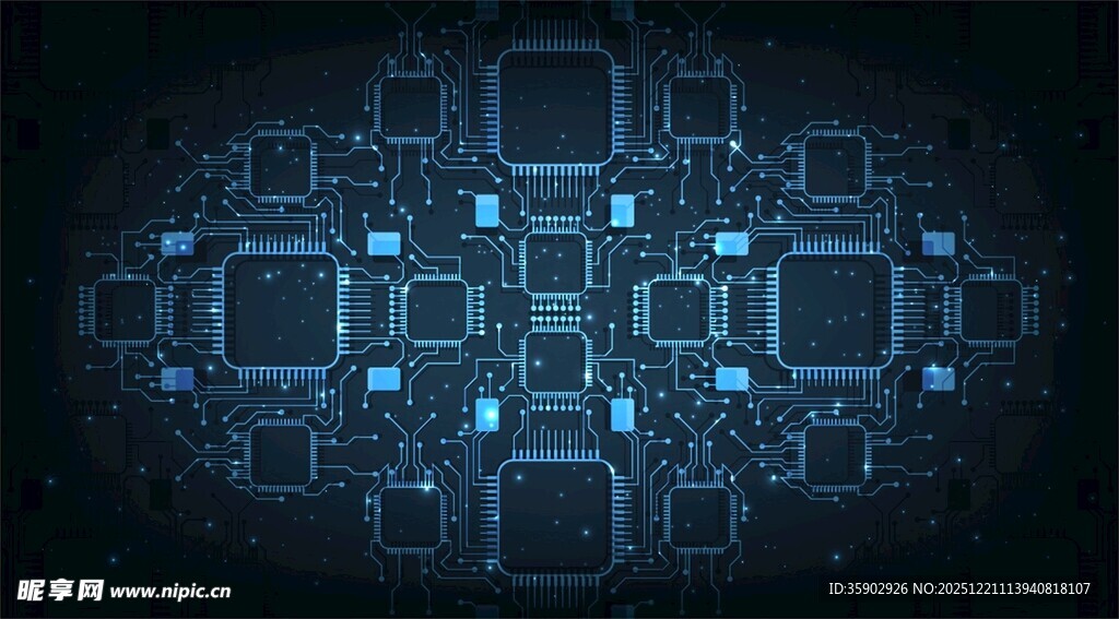 科技感电路板图案