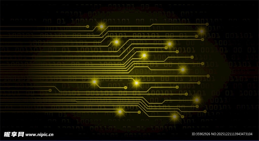 科技感电路板发光效果