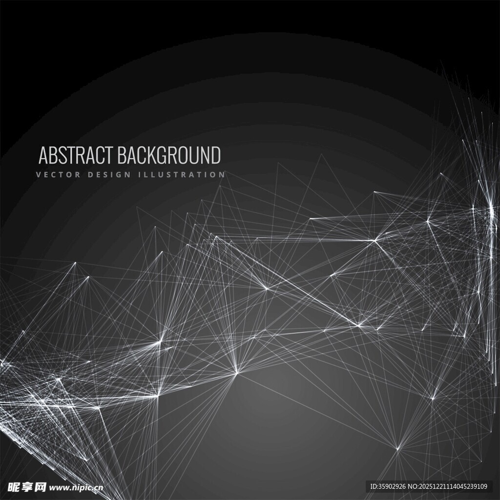 黑色科技感抽象线条背景