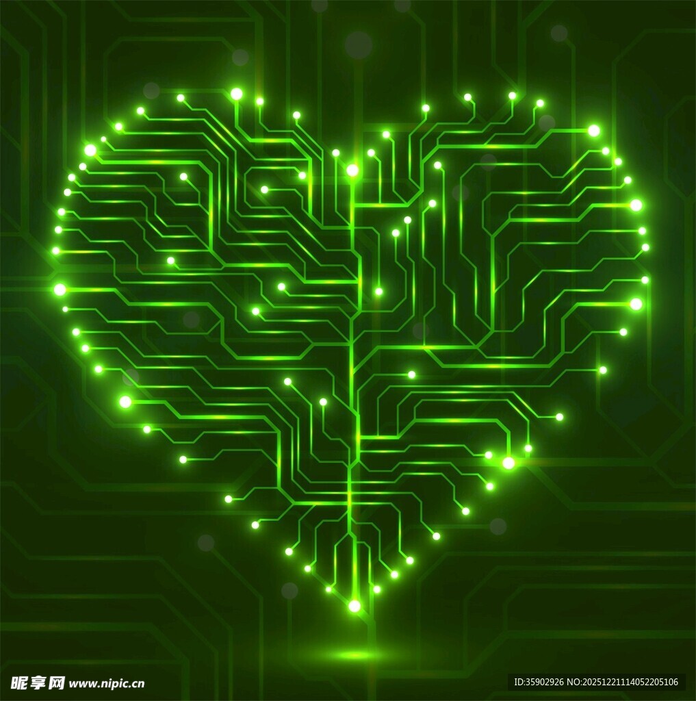 心形电路板科技与浪漫融合