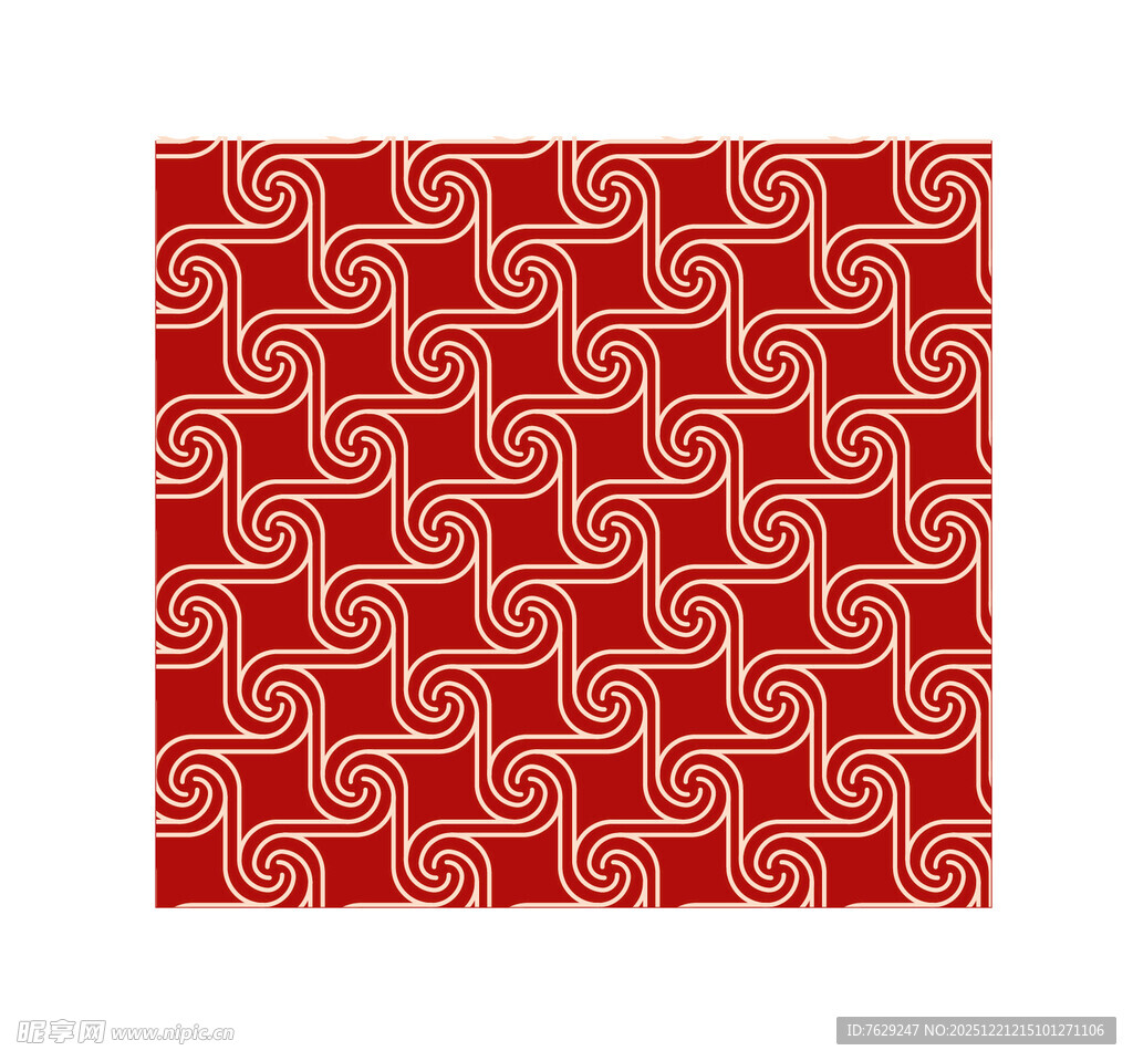 红色螺旋花纹图案背景